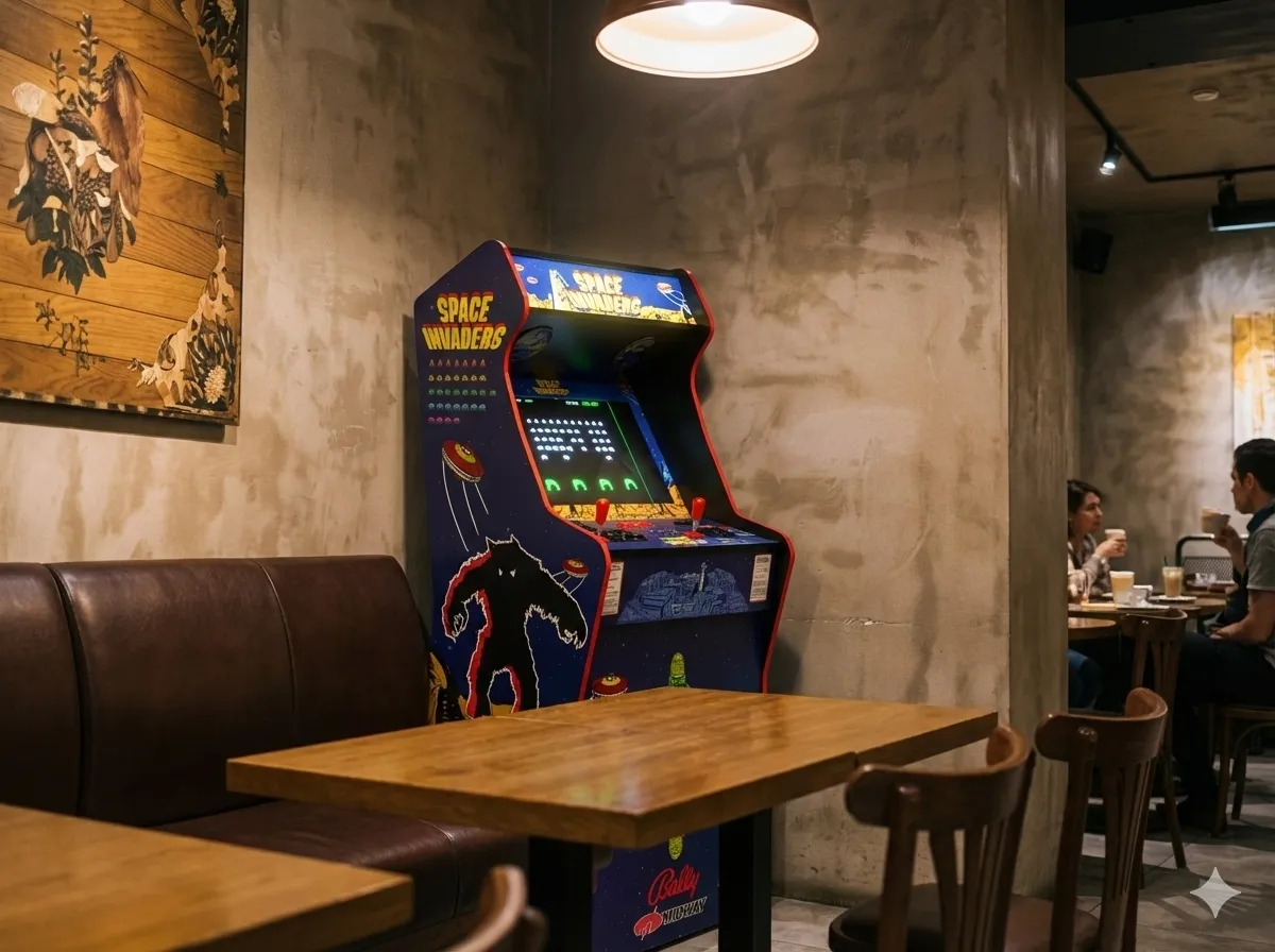 Kit graphique Space Invaders | Design Micro center complet | Fichiers digitaux PDF PSD - vue de droite du Arcade1Up