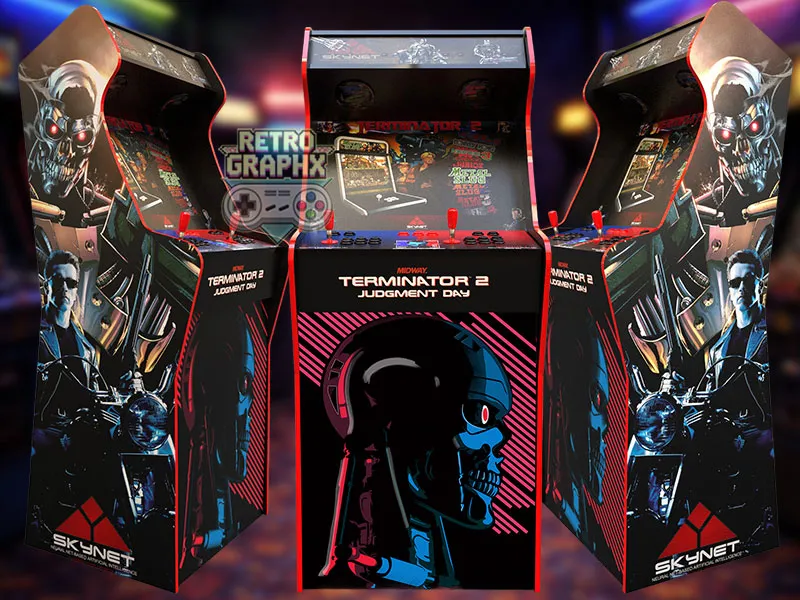 Design arcade Terminator| Design arcade complet | Fichiers digitaux PDF  PSD - vue de face