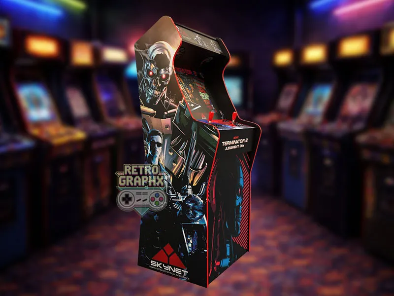 Design arcade Terminator| Design arcade complet | Fichiers digitaux PDF  PSD - vue de droite
