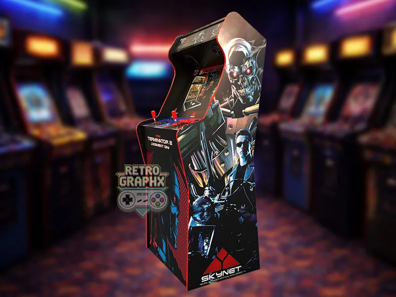 Design arcade Terminator| Design arcade complet | Fichiers digitaux PDF  PSD - vue de gauche