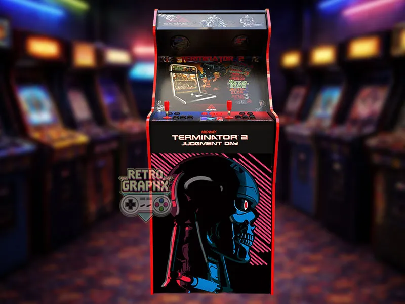 Design arcade Terminator| Design arcade complet | Fichiers digitaux PDF  PSD - vue 3/4