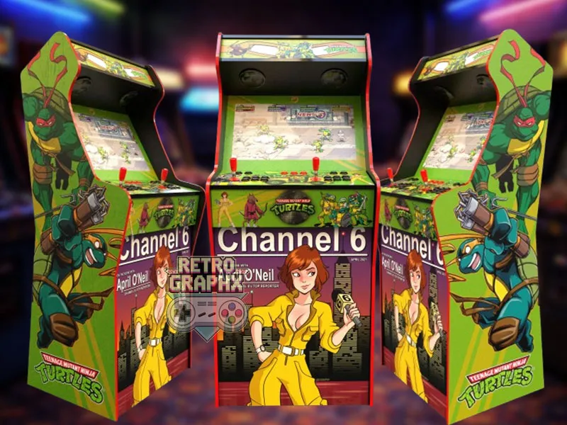 Design arcade Teenage Mutant Ninja Turtles | Design arcade complet | Fichiers digitaux PDF  PSD - vue de face