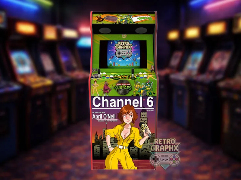 Design arcade Teenage Mutant Ninja Turtles | Design arcade complet | Fichiers digitaux PDF  PSD - vue 3/4