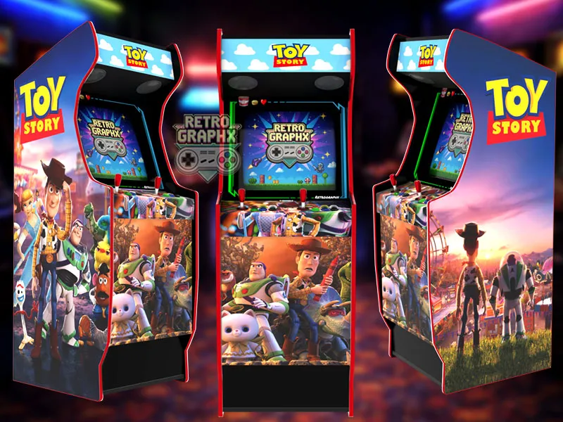 Design arcade Toy Story | Design arcade complet | Fichiers digitaux PDF  PSD - vue de face