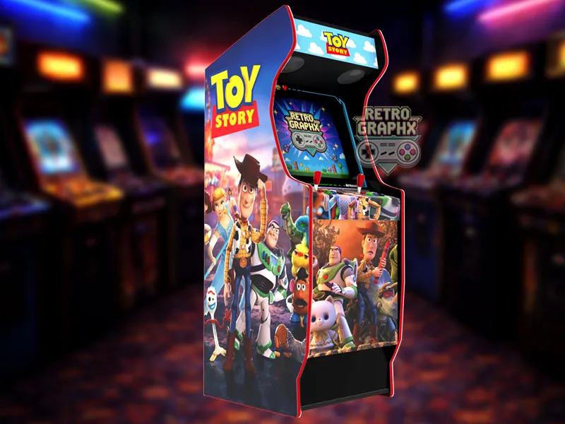 Design arcade Toy Story | Design arcade complet | Fichiers digitaux PDF  PSD - vue de droite