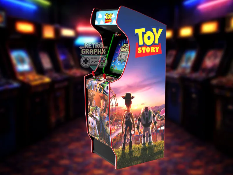 Design arcade Toy Story | Design arcade complet | Fichiers digitaux PDF  PSD - vue 3/4