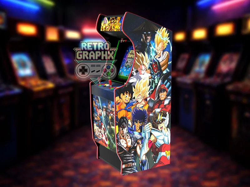 Design arcade Multi80 games | Design Micro center complet | Fichiers digitaux PDF  PSD - vue de droite