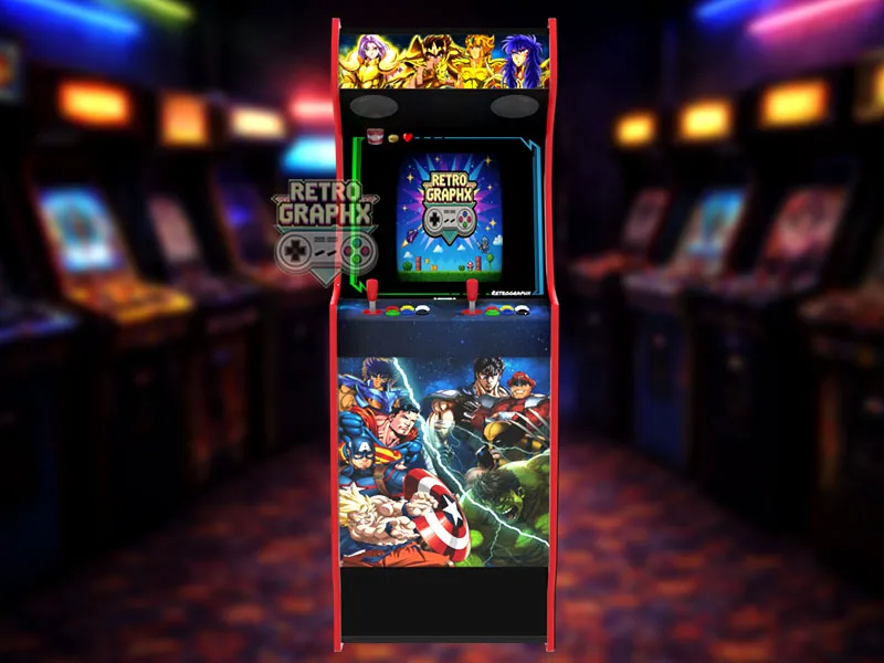 Design arcade Multi80 games | Design Micro center complet | Fichiers digitaux PDF  PSD - vue de face