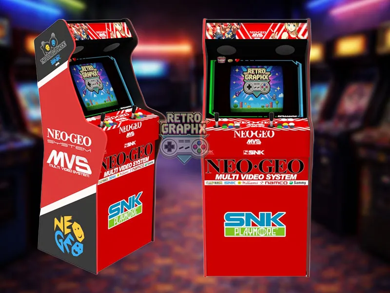 Design arcade NeoGeo MVS | Design Micrro center complet | Fichiers digitaux PDF  PSD - vue de face