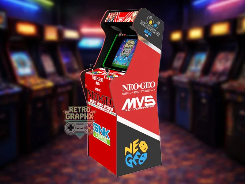 Design arcade NeoGeo MVS | Design Micrro center complet | Fichiers digitaux PDF  PSD - vue de droite
