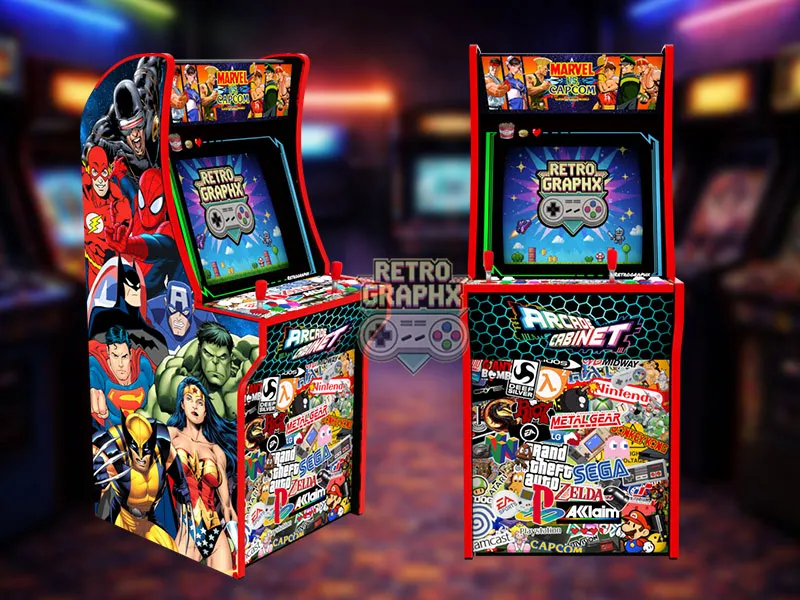 Kit graphique Multi80 games | Arcade1up Design | Fichiers digitaux PDF  PSD - vue de face du Arcade1Up