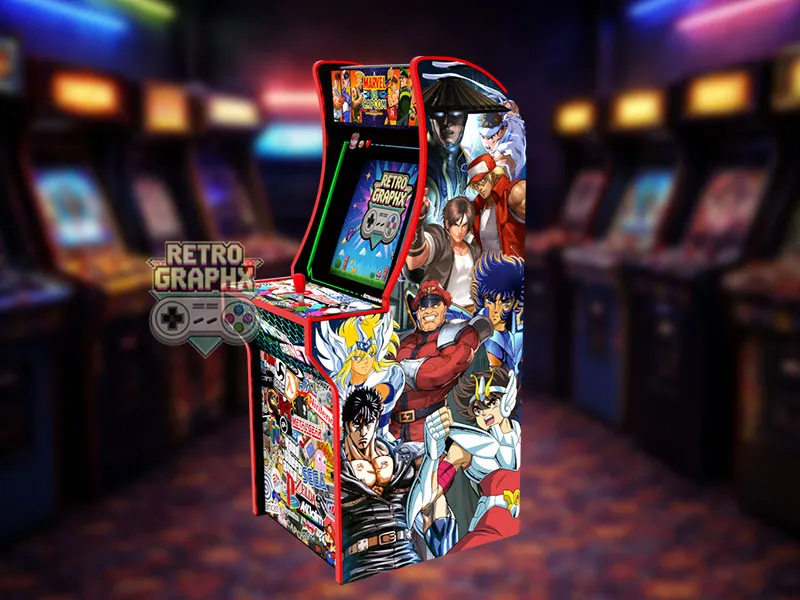 Kit graphique Multi80 games | Arcade1up Design | Fichiers digitaux PDF  PSD - vue de droite du Arcade1Up