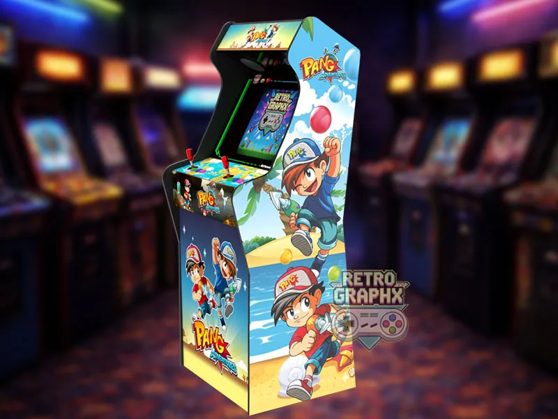 Design arcade Pang adventures | Design Micro center complet | Fichiers digitaux PDF  PSD - vue de droite