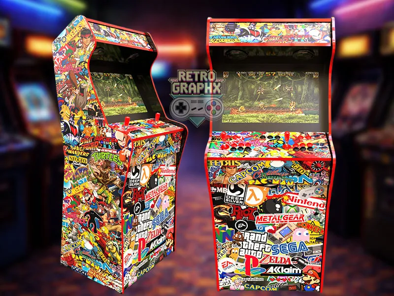 Stickerbomb | Design arcade complet | Fichiers digitaux PDF PSD