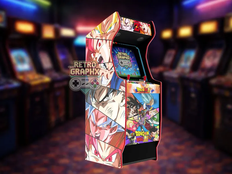 Design arcade Dragon Ball Z | Design arcade complet | Euro Edition | Fichiers digitaux PDF  PSD - vue de gauche