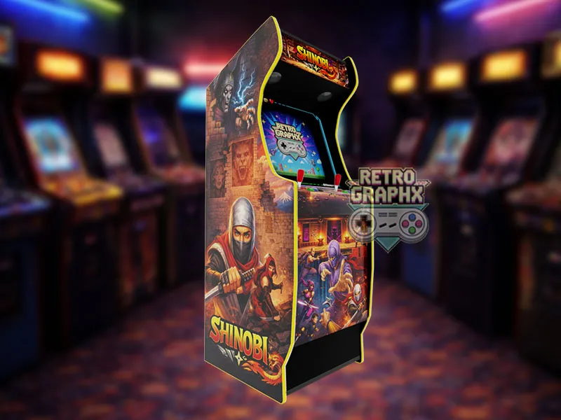 Design arcade Shinobi | Euro Edition | Fichiers digitaux PDF  PSD - vue de gauche