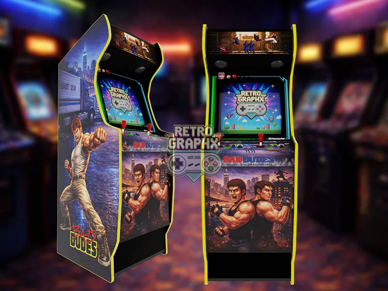 Design arcade Bad Dudes | Euro Edition | Fichiers digitaux PDF  PSD - vue de face