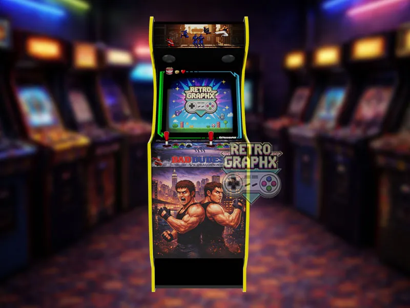 Design arcade Bad Dudes | Euro Edition | Fichiers digitaux PDF  PSD - vue de face