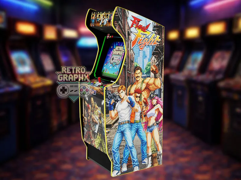 Design arcade Final Fight | Euro Edition | Fichiers digitaux PDF  PSD - vue de droite