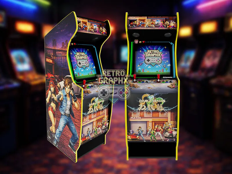 Design arcade Double dragon | Euro Edition | Fichiers digitaux PDF  PSD  - vue de face