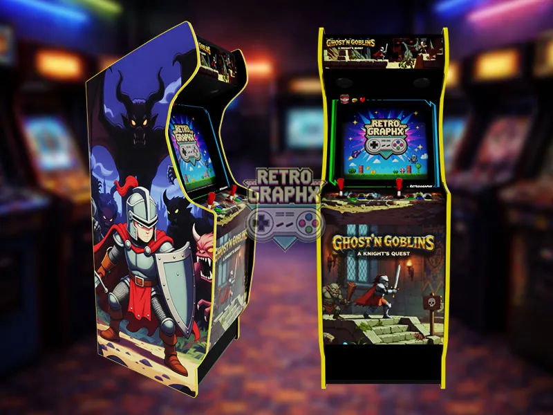 Design arcade Ghouls'n ghost | Euro Edition | Fichiers digitaux PDF  PSD - vue de face