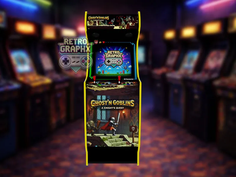 Design arcade Ghouls'n ghost | Euro Edition | Fichiers digitaux PDF  PSD - vue de face