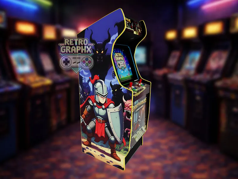 Design arcade Ghouls'n ghost | Euro Edition | Fichiers digitaux PDF  PSD - vue de gauche