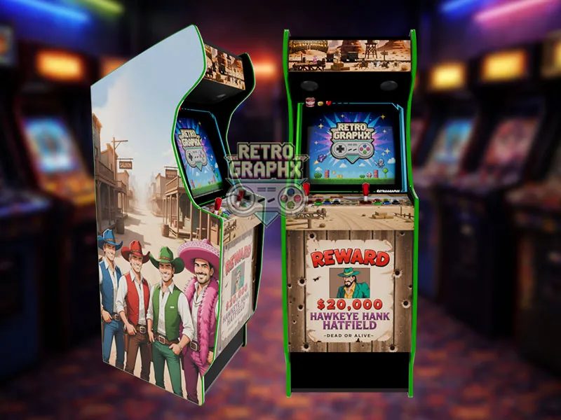 Design arcade Sunset riders | Euro Edition | Fichiers digitaux PDF  PSD - vue de face