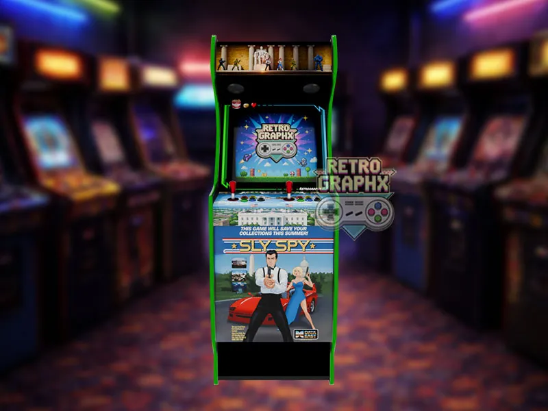 Design arcade Sly-Spy | Euro Edition | Fichiers digitaux PDF  PSD - vue de face