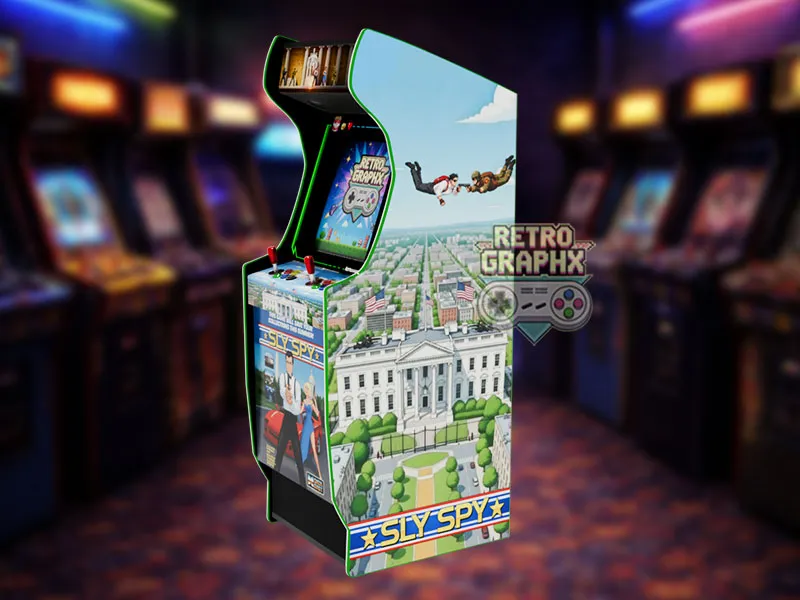 Design arcade Sly-Spy | Euro Edition | Fichiers digitaux PDF  PSD - vue de droite