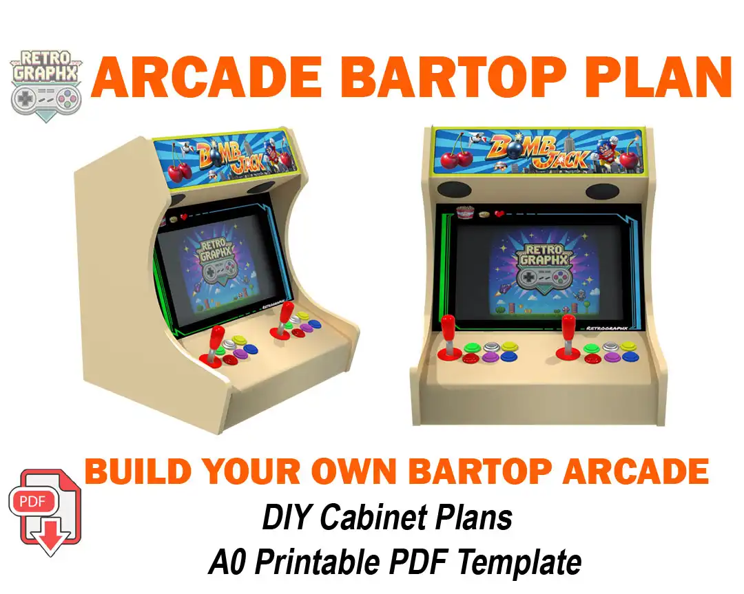 Bartop Arcade Plans A0 PDF – plan A0 - Echelle 1:1