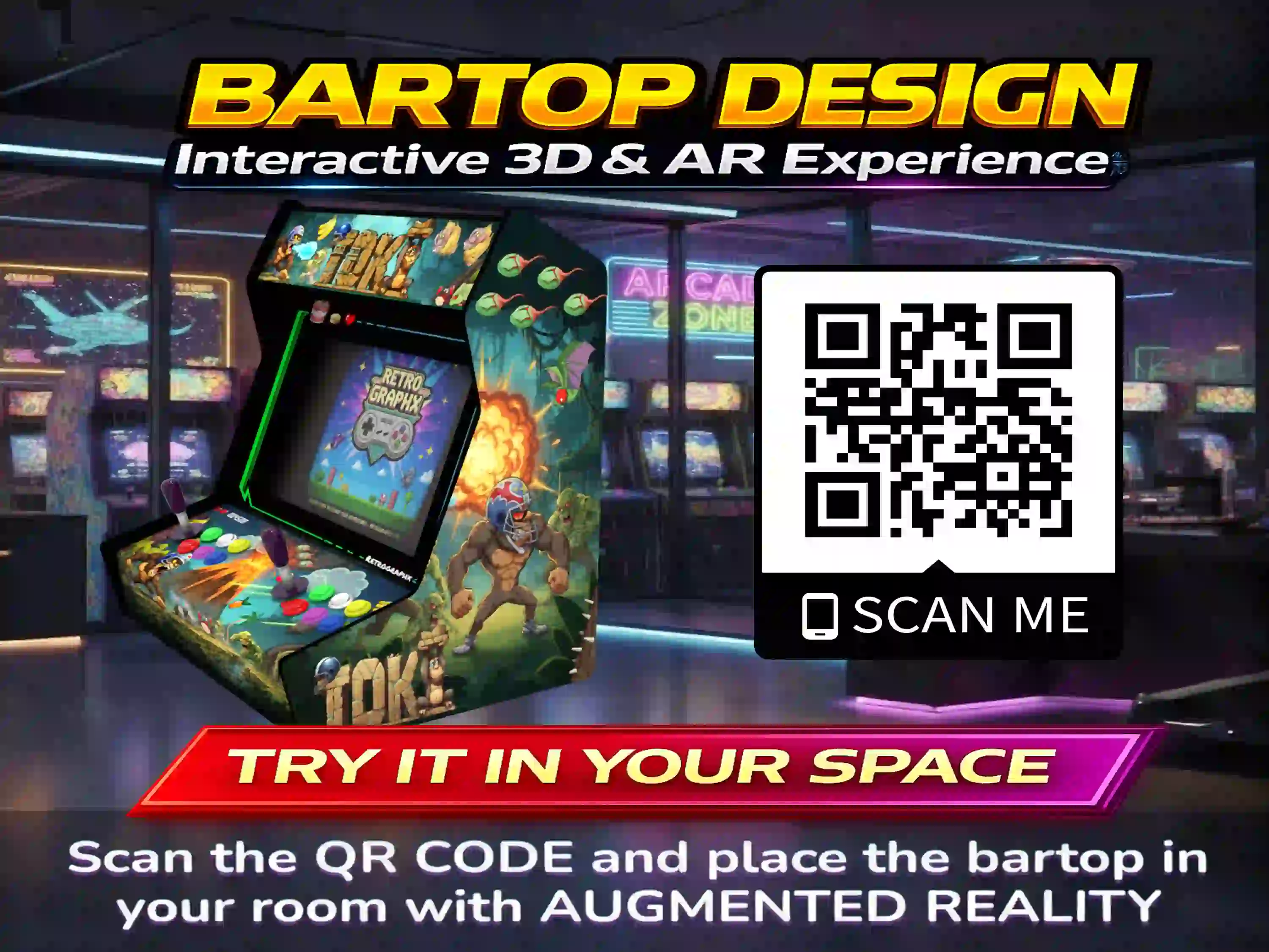 Kit graphique Toki arcade Design Bartop| Fichiers digitaux PDF  PSD - vue du dessus du bartop