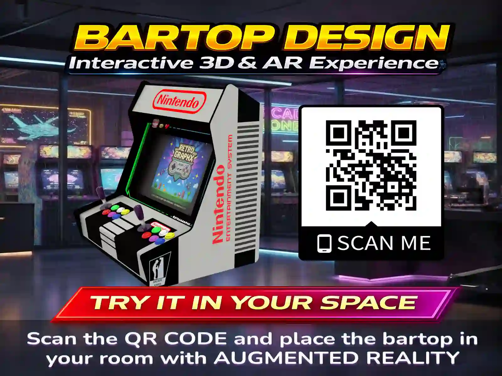 Kit graphique Mario m2 | Design Bartop complet | Fichiers digitaux PDF  PSD - vue du dessus du bartop